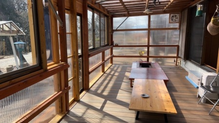 BBQ可能なテラス